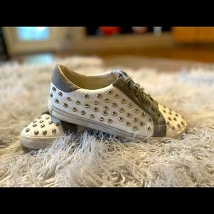 Shu Shop white with silver buttons sneaker size 10